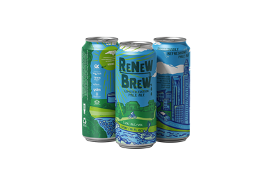 RenewBrew - Charlotte Water's beer can made with recycled water