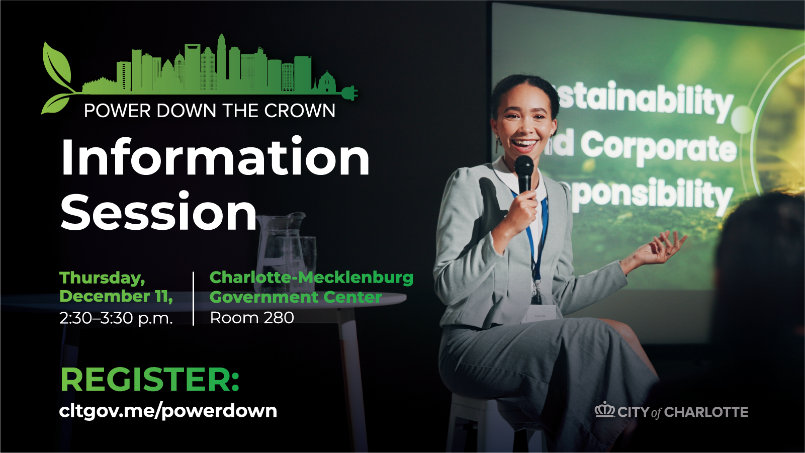 Power Down the Crown Information Session Thursday, Dec. 11, 2:30-3:30 p.m.