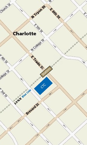 Map for Charlotte Transportation Center