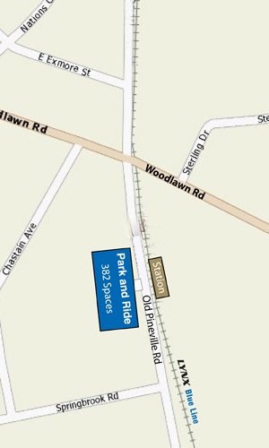 Map for Woodlawn Station