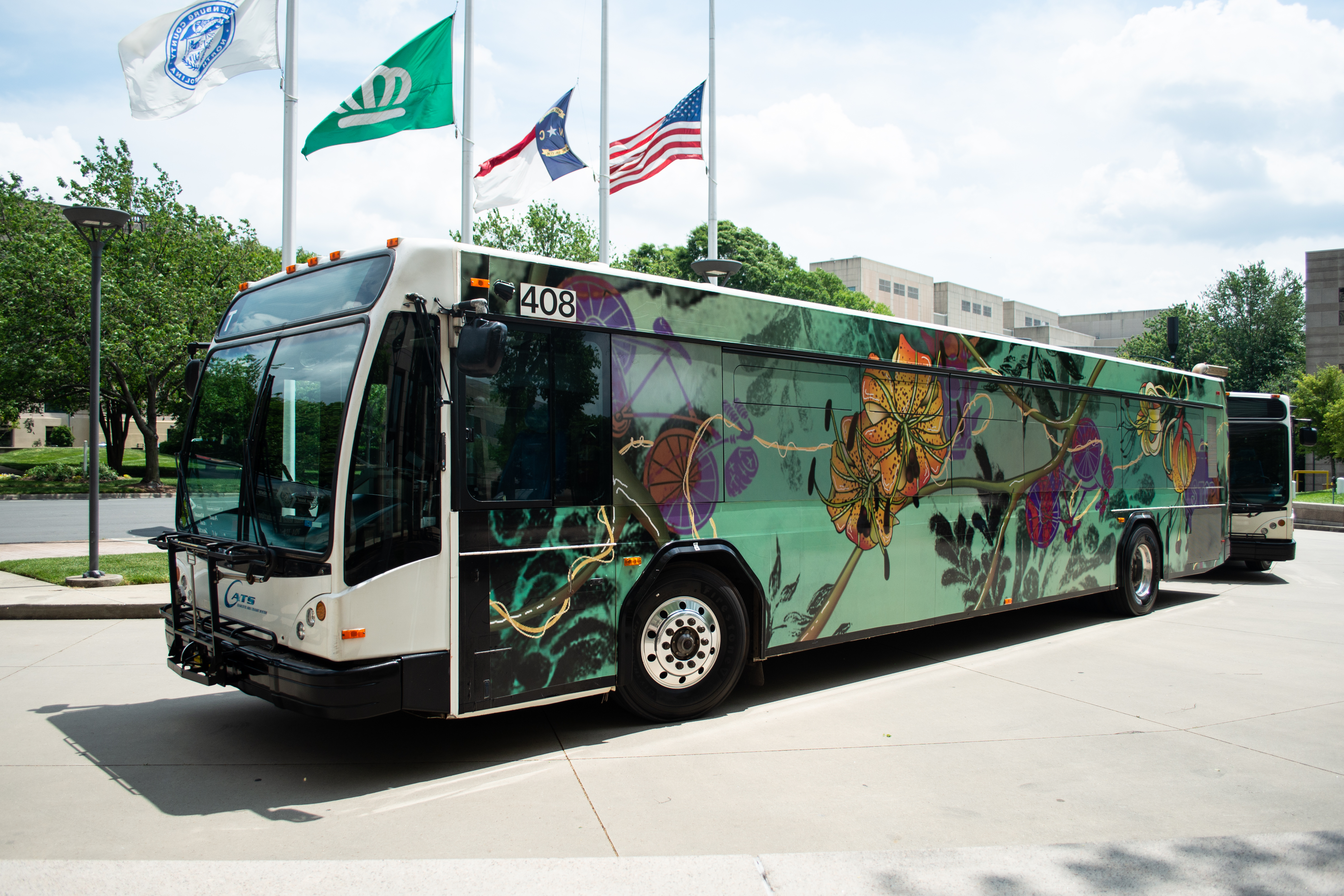 CATS bus wrap designed by Katherine Weekers