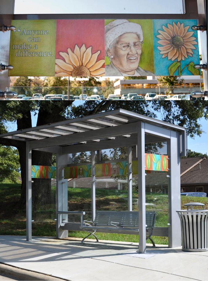 Art on Randolph bus passenger shelters