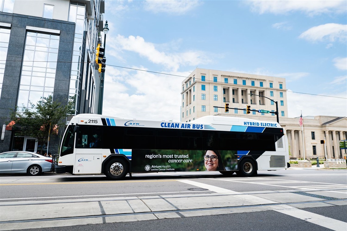 CATS bus 2115 on the street of Charlotte NC