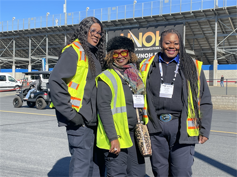 Three CATS employees at the 2024 NCPTA bus Roadeo
