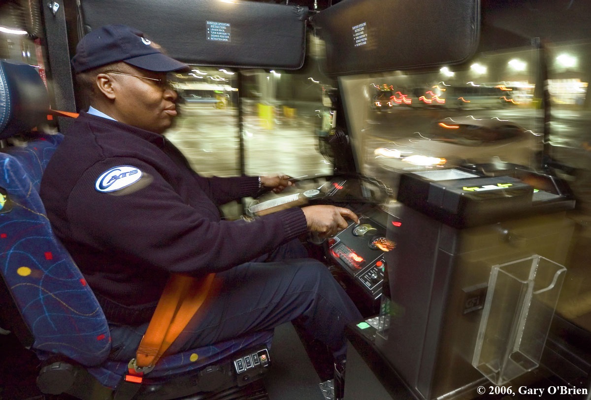 CATS bus driver operating a bus