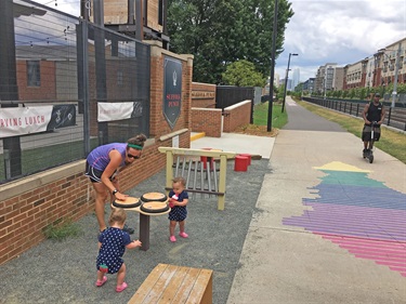 Rail Trail Pedestrians & E-Scooter