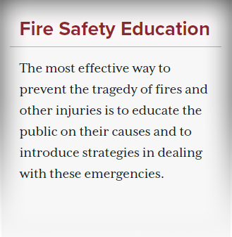 Button for Fire Safety Education info