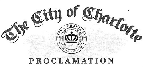Image of the top of a City of Charlotte proclamation