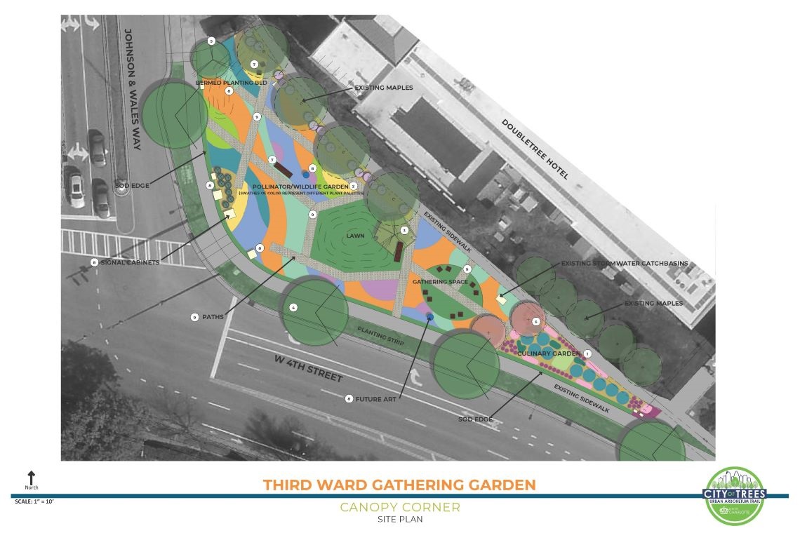 map of Third Ward Gathering Garden Landscape Plan