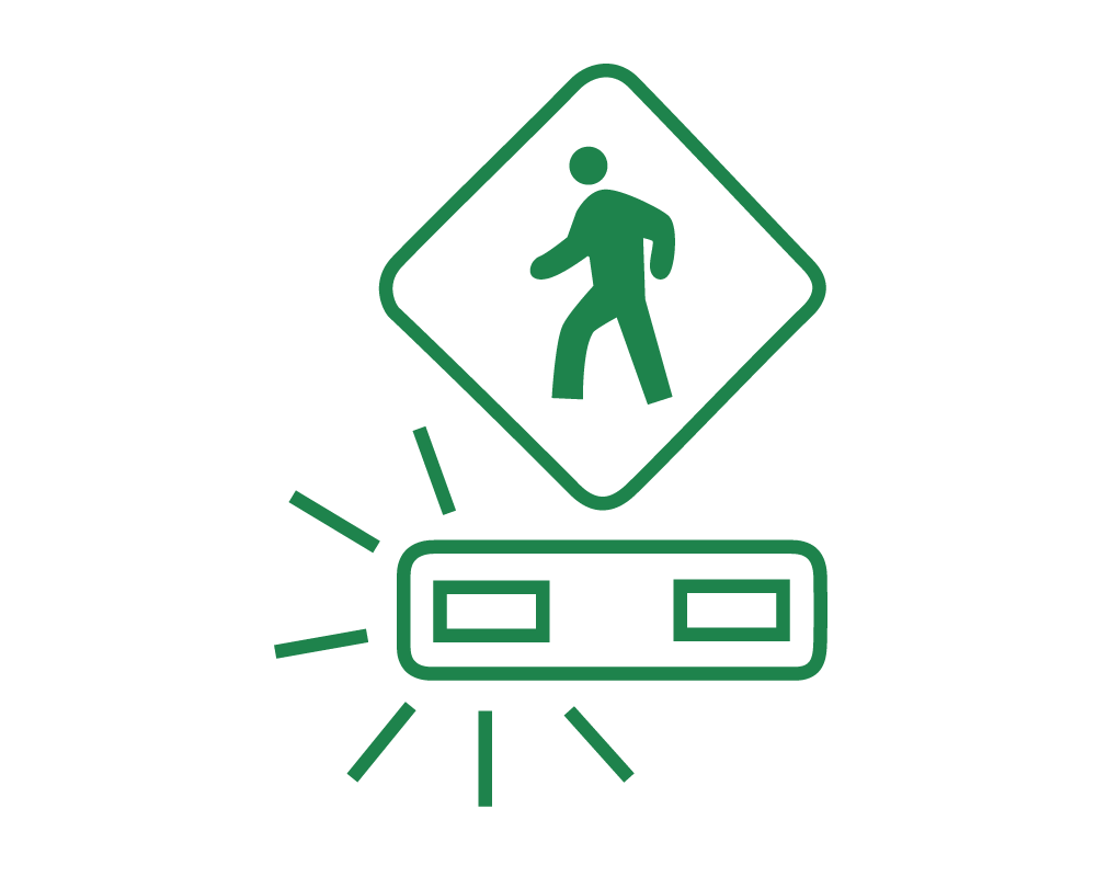 rectangular rapid flashing beacon icon