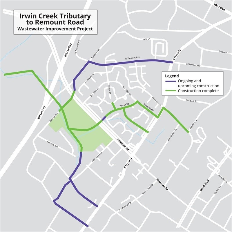 Irwin Creek Remoun Road Closure Map