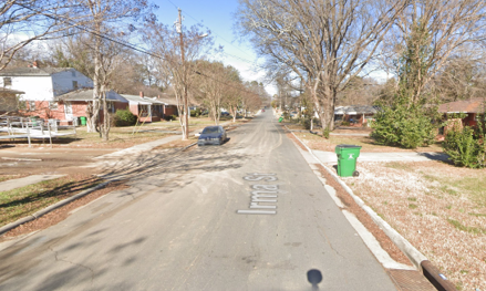 Beatties Ford Road on GoogleMaps before improvements; no bike lane