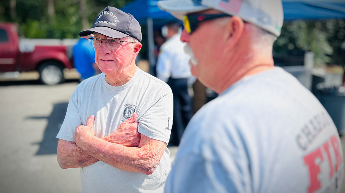 A quiet moment of reflection from a man who helped build the foundation of Charlotte Fire.