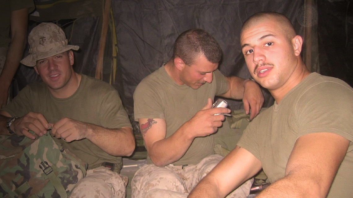 DeFrancisci (right) in Iraq during his early years in the Marine Corps. His unit logged over 30,000 combat miles during Operation Phantom Fury.Defrancisci_3.png