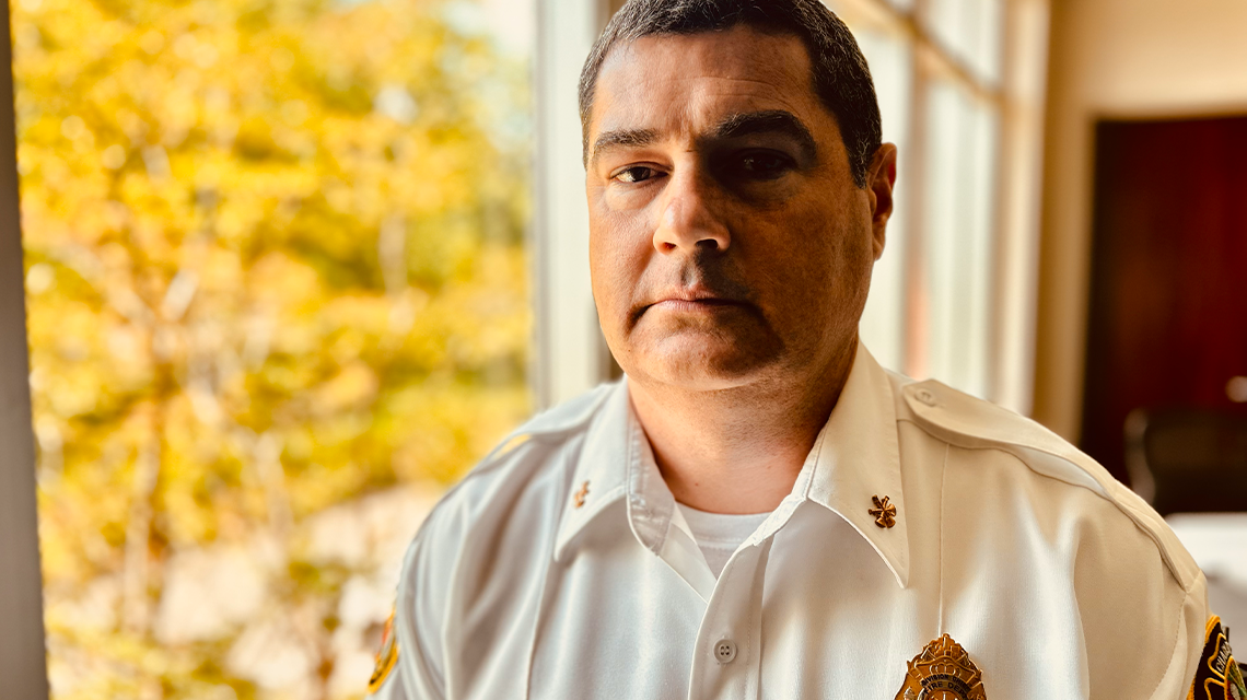 Division Chief Jason Perdue oversees Charlotte Fire’s mental wellness programming and believes the department’s biggest strength is its willingness to talk about tough topics.