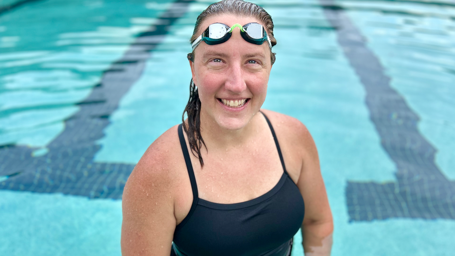 Johnson, a lifelong swimmer, trained for months to return to competitive swimming, ultimately earning top honors at the World Police & Fire Games.