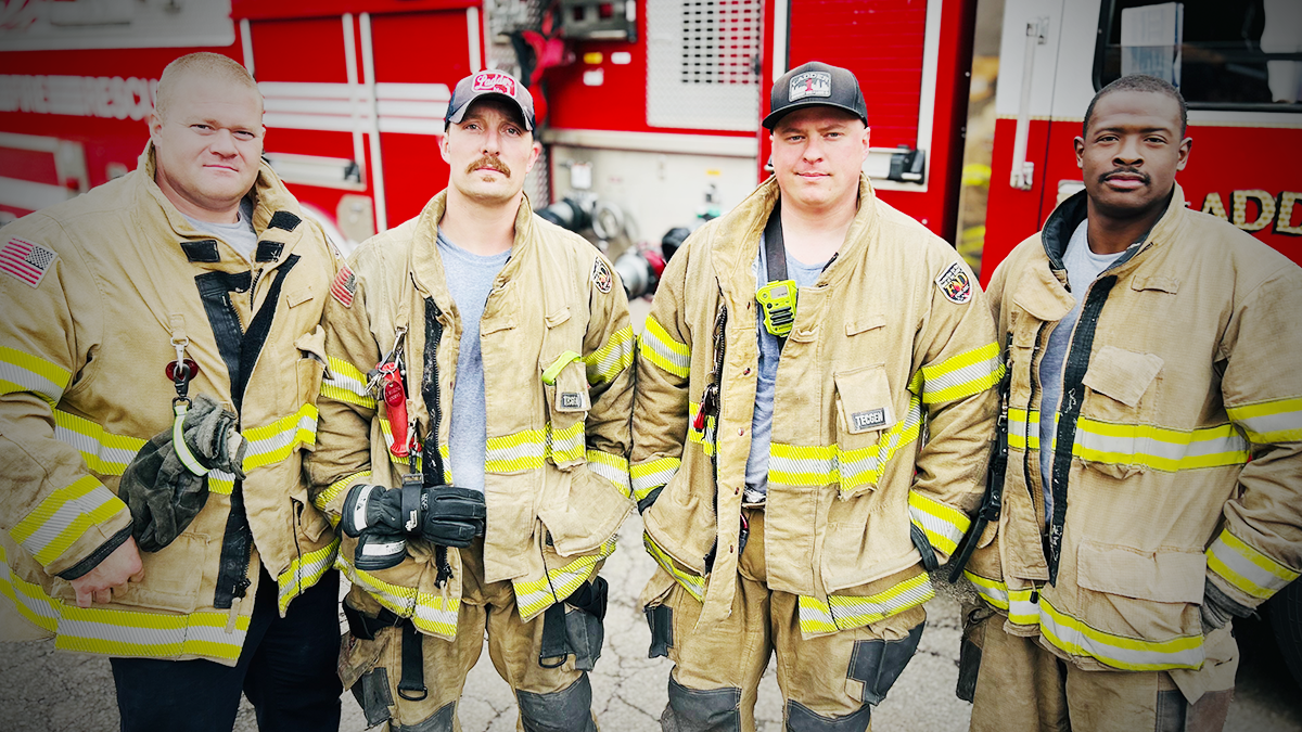 Captain Michael Watts stands with his Ladder 1 crew, a team built on trust, skill, and shared commitment to the Charlotte community. 