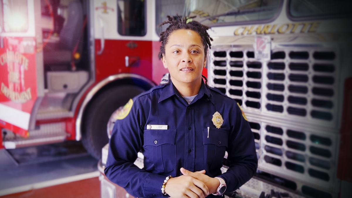 As president of the Neptune Fire Society, Roy leads efforts to provide mentorship and support for Black firefighters while continuing to serve the community through her work with Charlotte Fire.