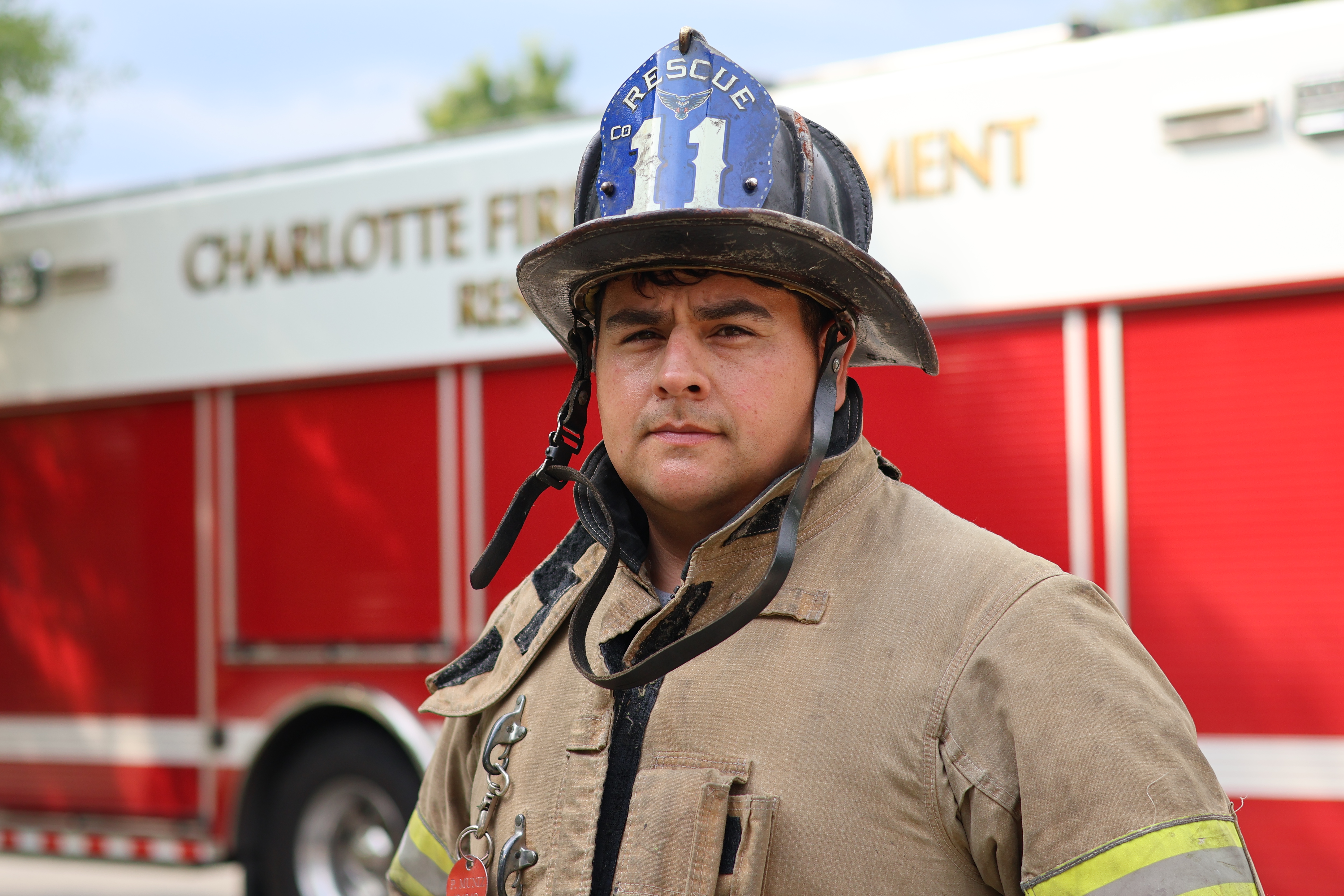 Muniz was hired by Charlotte Fire in 2015 after years of volunteering, training and applying for the job he had wanted since childhood.