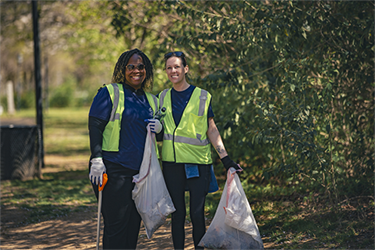 Park and Stream Cleanup at Freedom Park area
