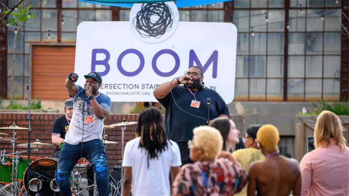 Performers at the BOOM Charlotte Intersection Stage