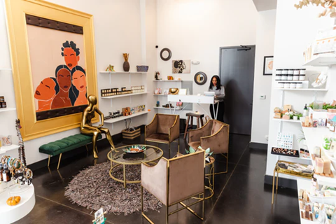 Inside The Brown Sugar Collab store.