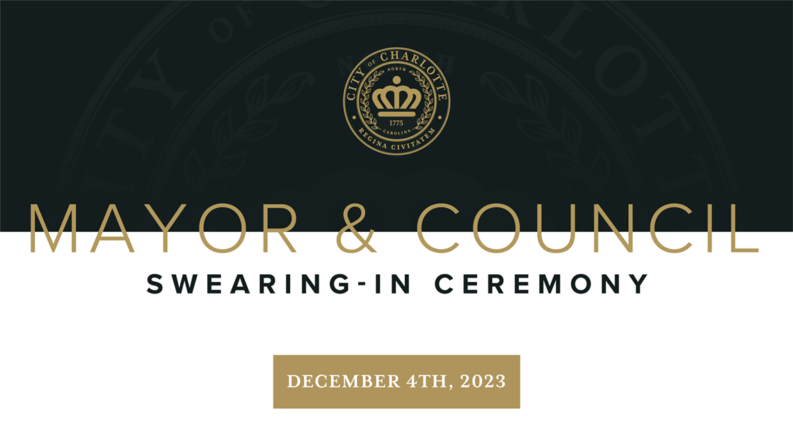 Mayor and Council Swearing-in Ceremony banner