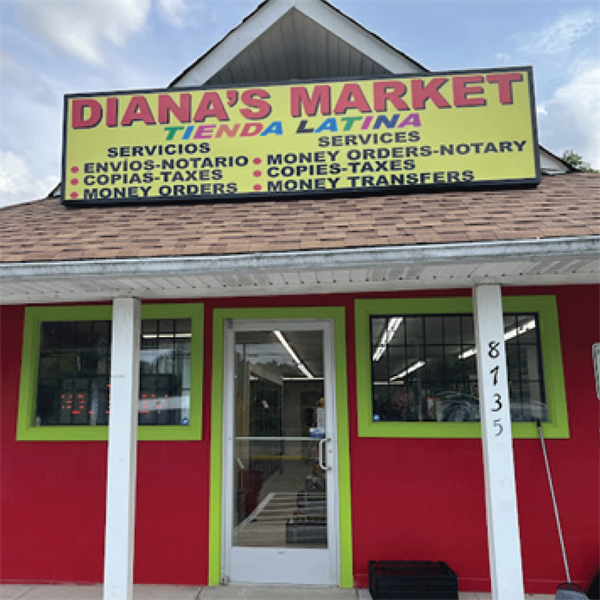 Exterior of Diana’s Market on Mt. Holly Road