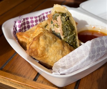 Collard green egg rolls from GG’s Grill.