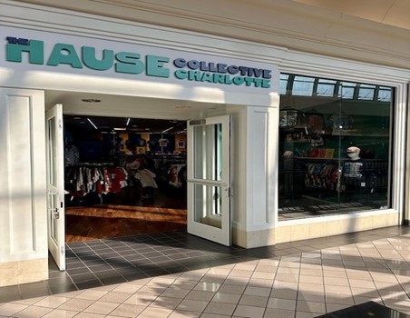 Exterior of The Hause Collective from inside Carolina Place Mall.