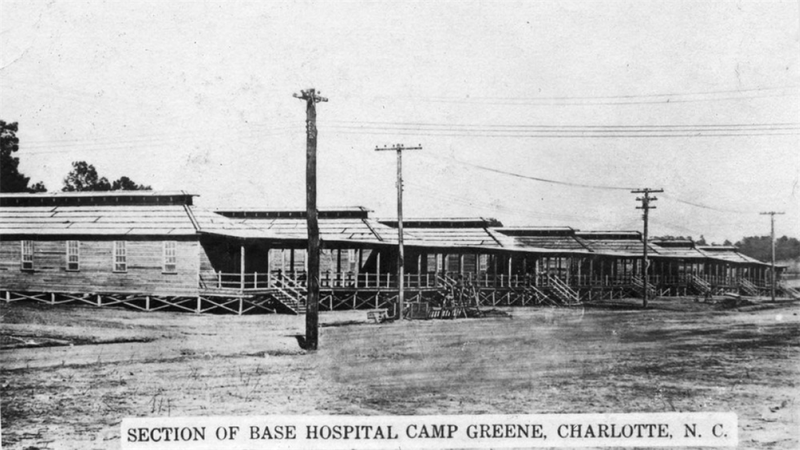 Section of base hospital Camp Greene, Charlotte NC