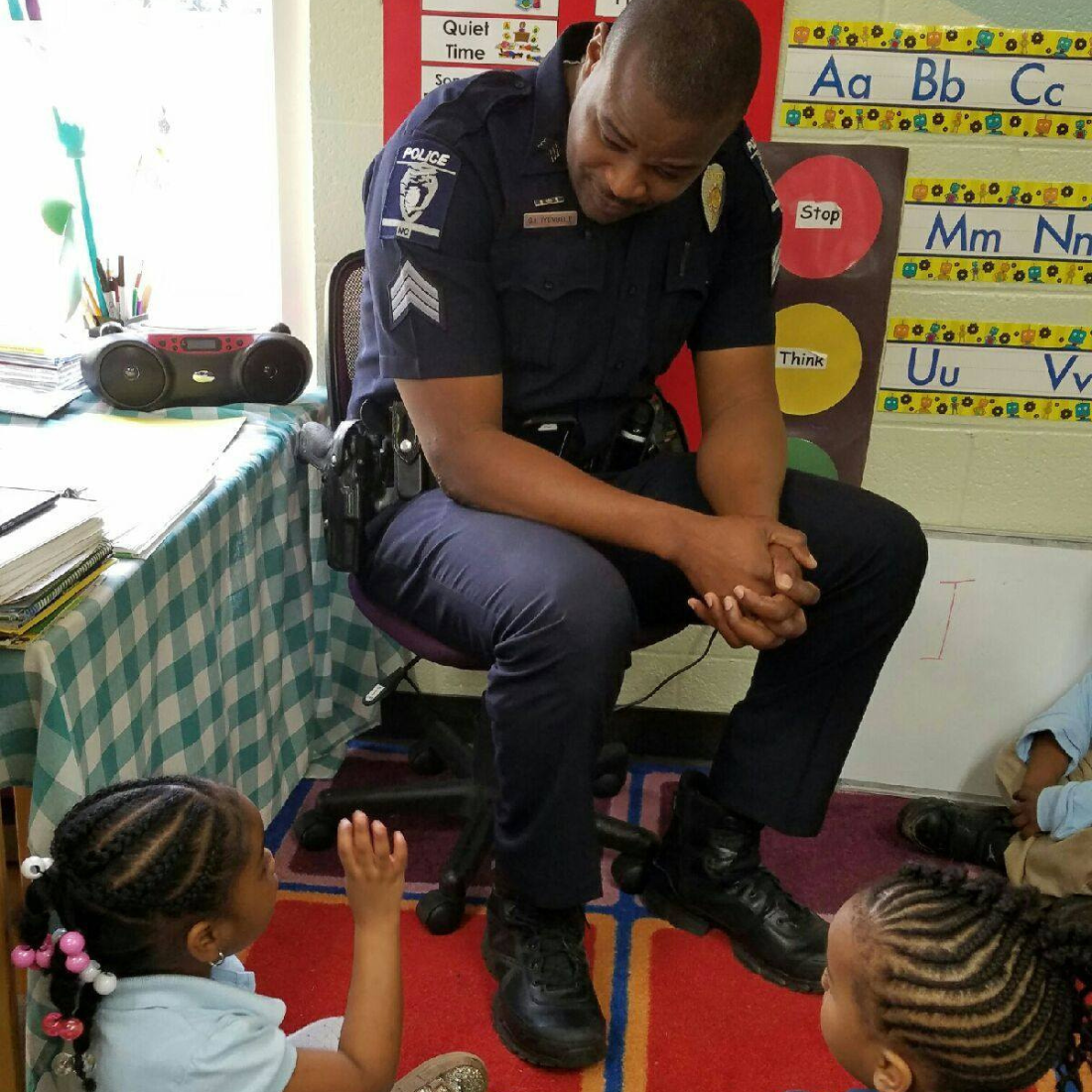 Iyevbele visiting Smart Kids’ Child Development Center in 2017.