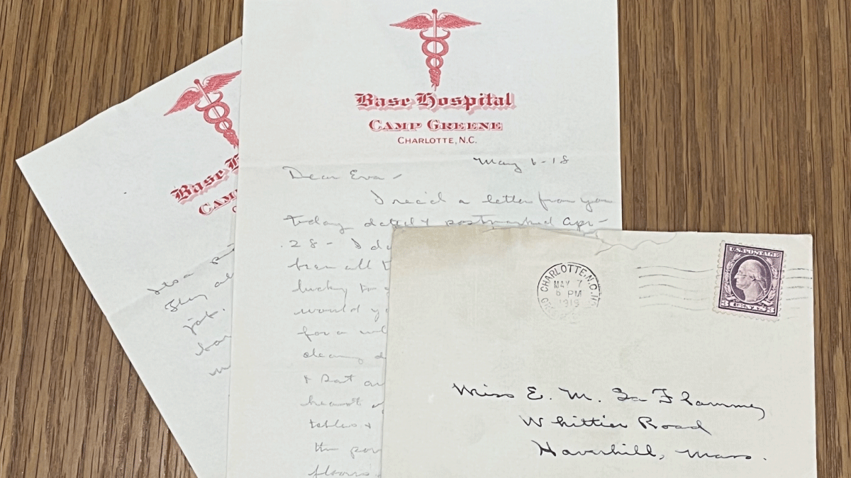 One of Private Mathews’ letters to Eva