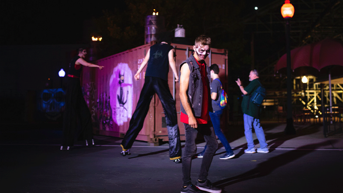 One of this year’s six scare zones: Blood Yard.