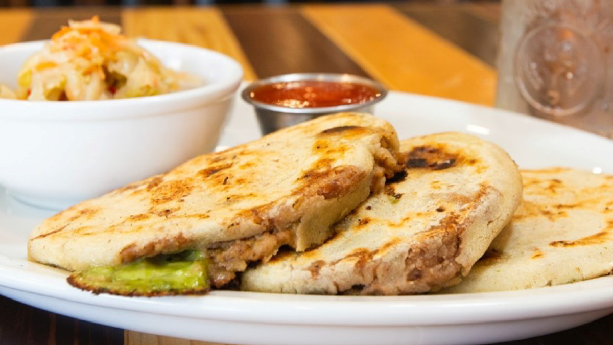 El Salvadoran pupusas from Delicias Restaurante Latino