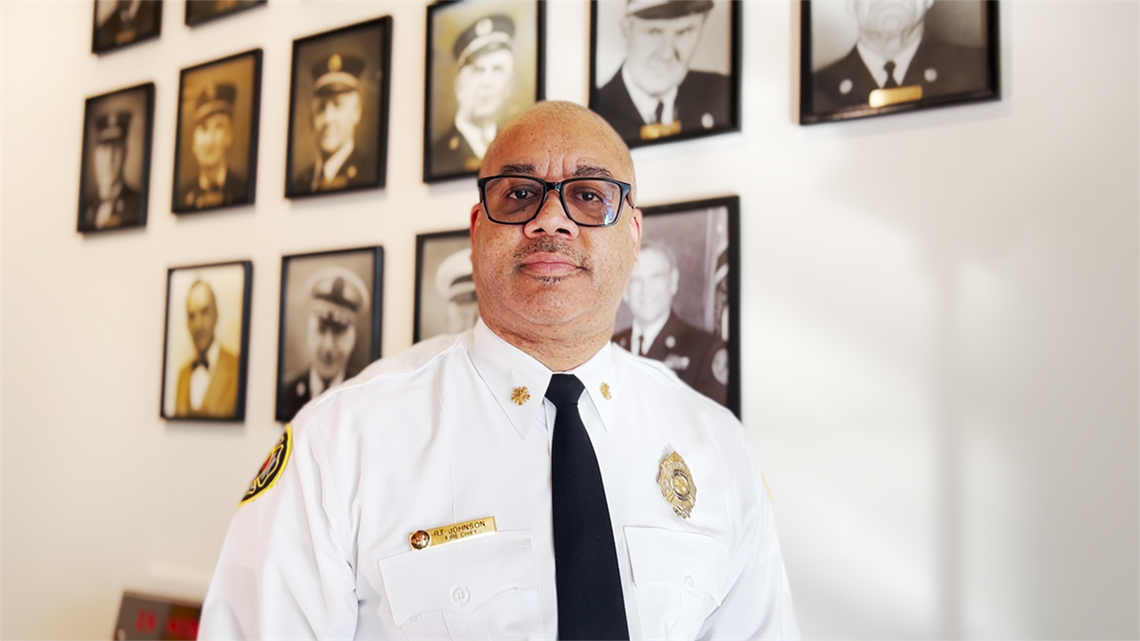 Reginald T. Johnson, the City of Charlotte's first Black fire chief.