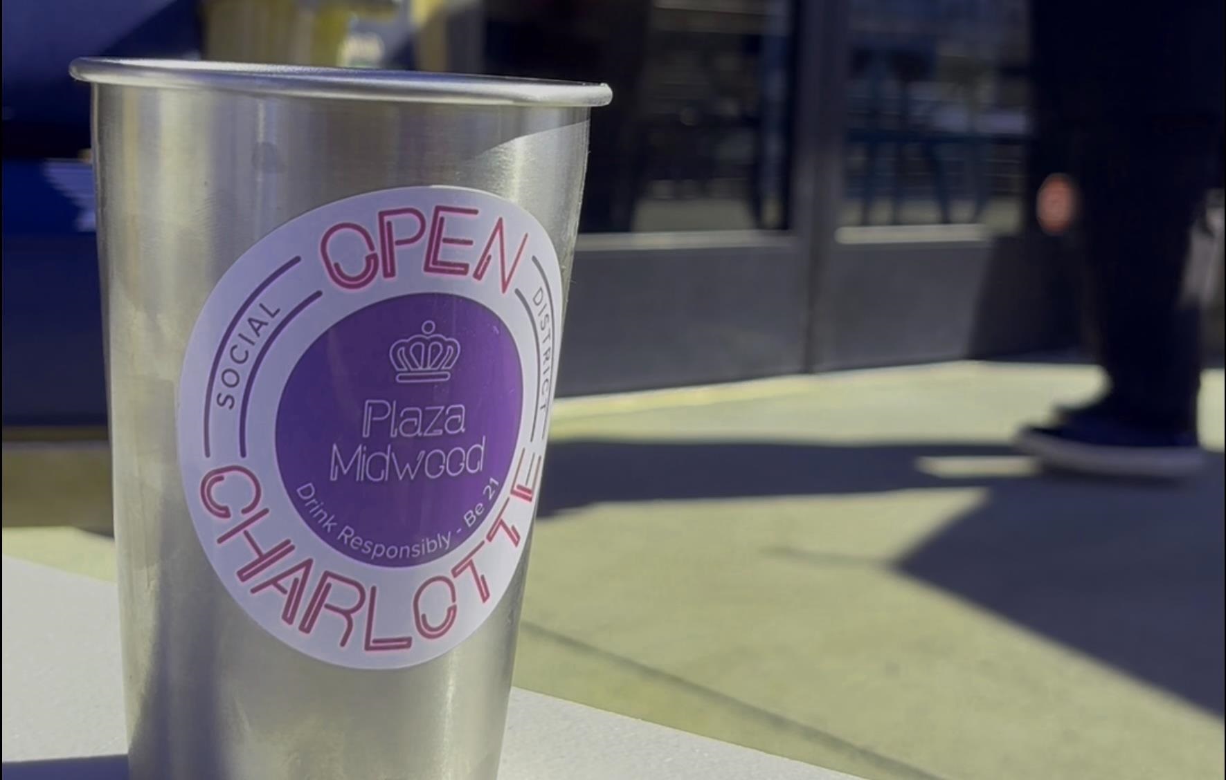 plaza midwood social district cup outside