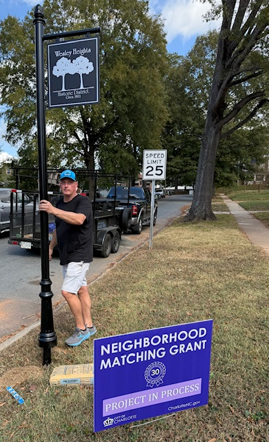 Wesley Heights Sign Installation