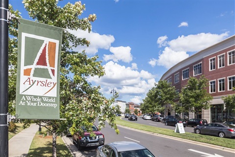 photo of Ardsley Town Blvd with the Ardsley sign in the foreground