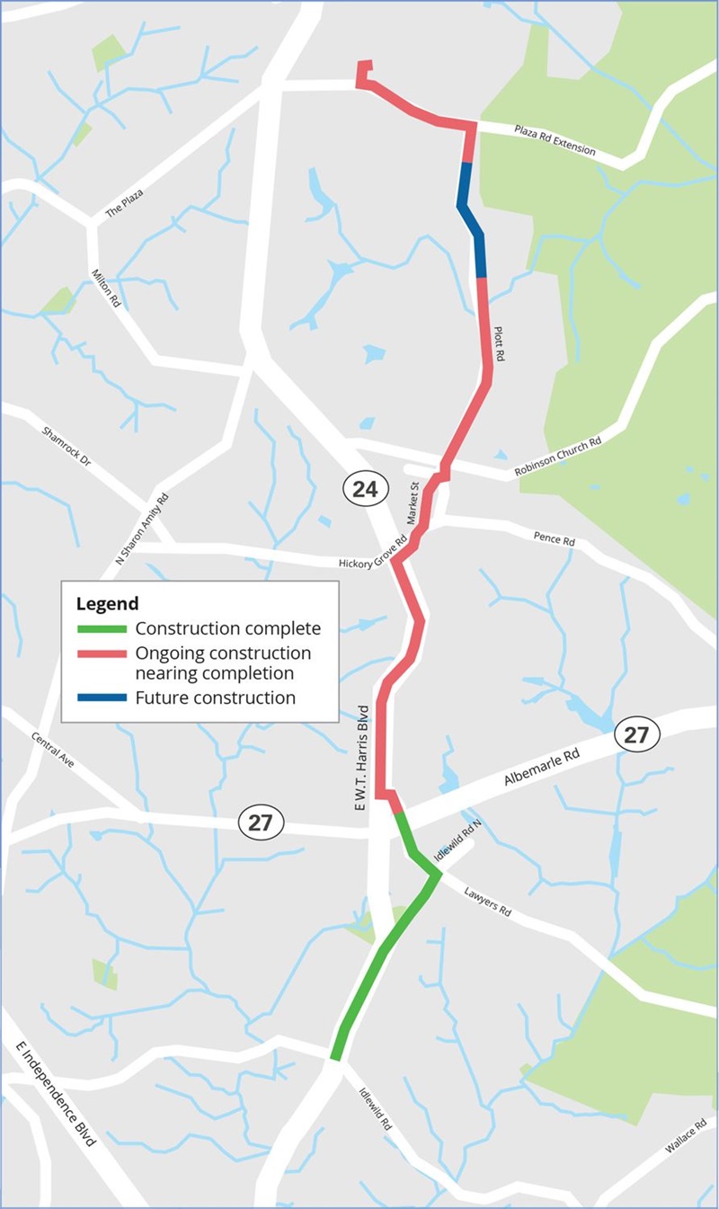 WT Harris and Plott Road project Map