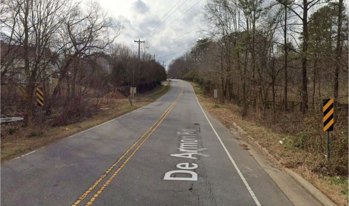 a photo of the roadway before improvements