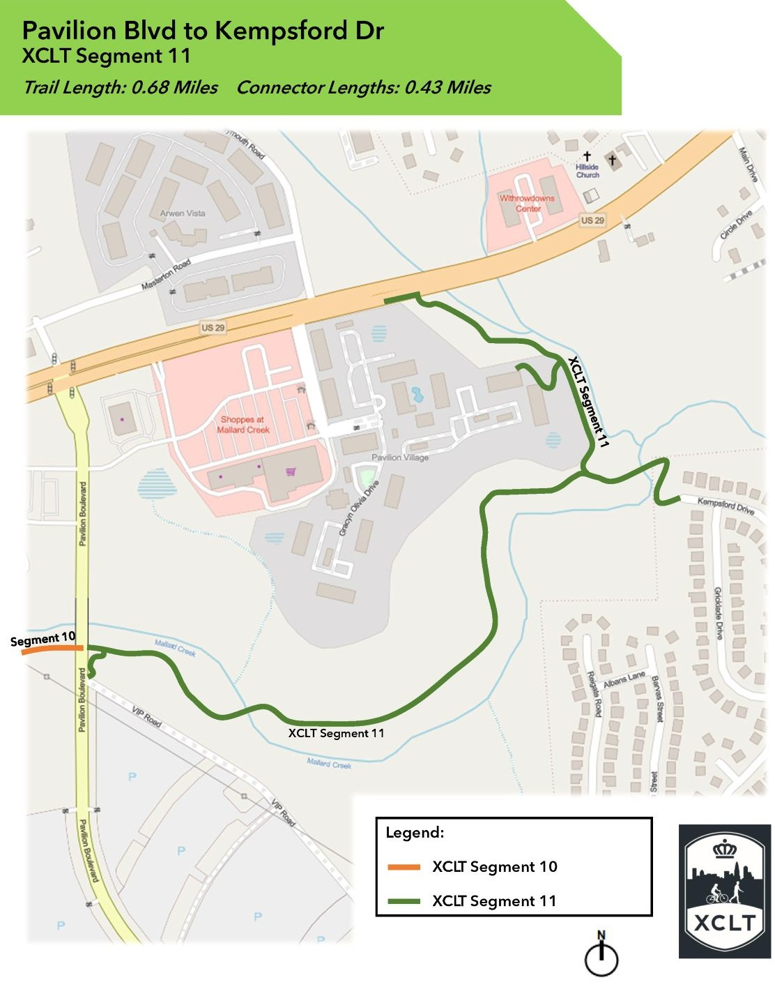 Cross Charlotte Trail Segment 11: Pavilion Boulevard to Kempsford