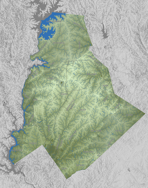 Mecklenburg County Watershed Map